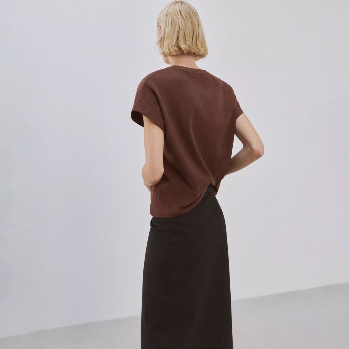 MANGO - Polera Algodón Manga Corta Mujer Mango