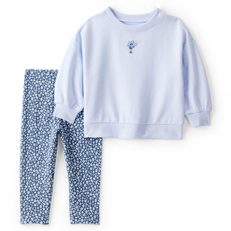Conjunto 2 Piezas Polerón y Calza Bebé Niña