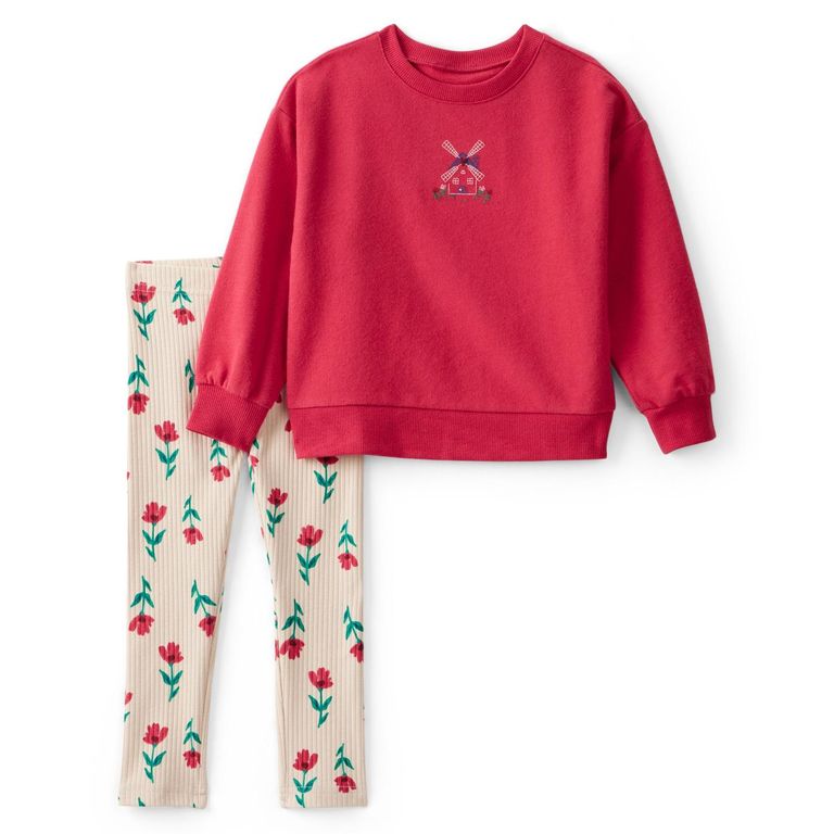 Conjunto 2 Piezas Polerón Y Calza Niña 2 A 5 Años