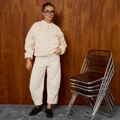 SEASONS BY MACABLA - Pantalón Pana Balloon 100% Algodón Mujer Sbymacabla