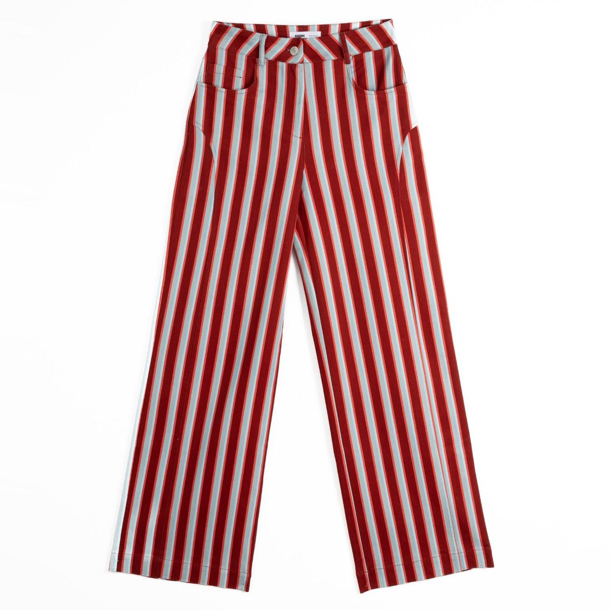 SEASONS BY MACABLA - Pantalón Burgundy 100% Algodón Mujer Sbymacabla
