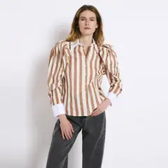 SOPHIE AND LUCIE - Blusa Raya Manga Globo 100% Algodón Mujer