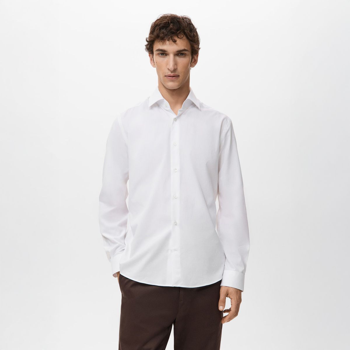 MANGO MAN - Camisa 100% Algodón Regular Fit Hombre Mango Man