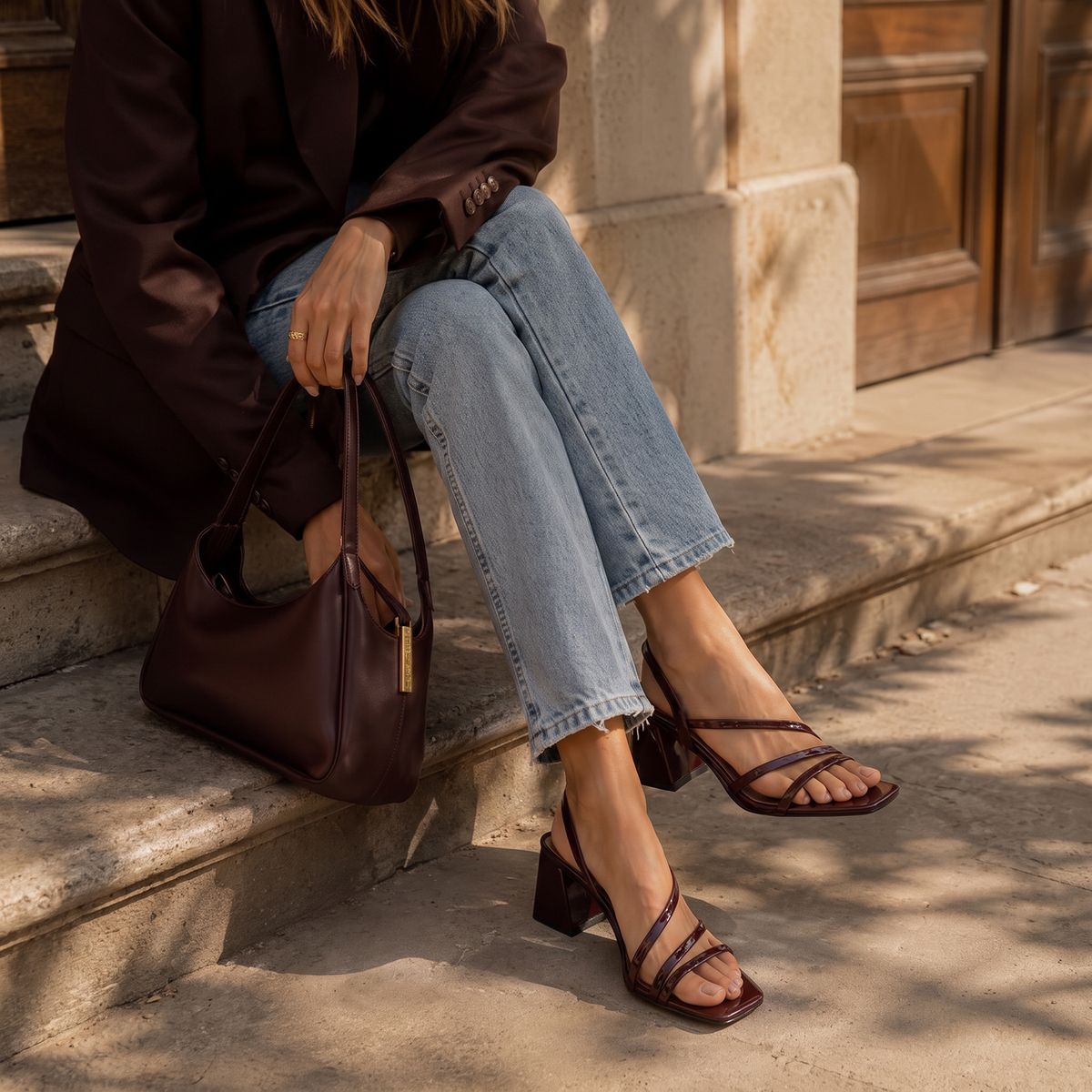 ALDO - Atlanticus Sandalia Mujer Burdeo Aldo