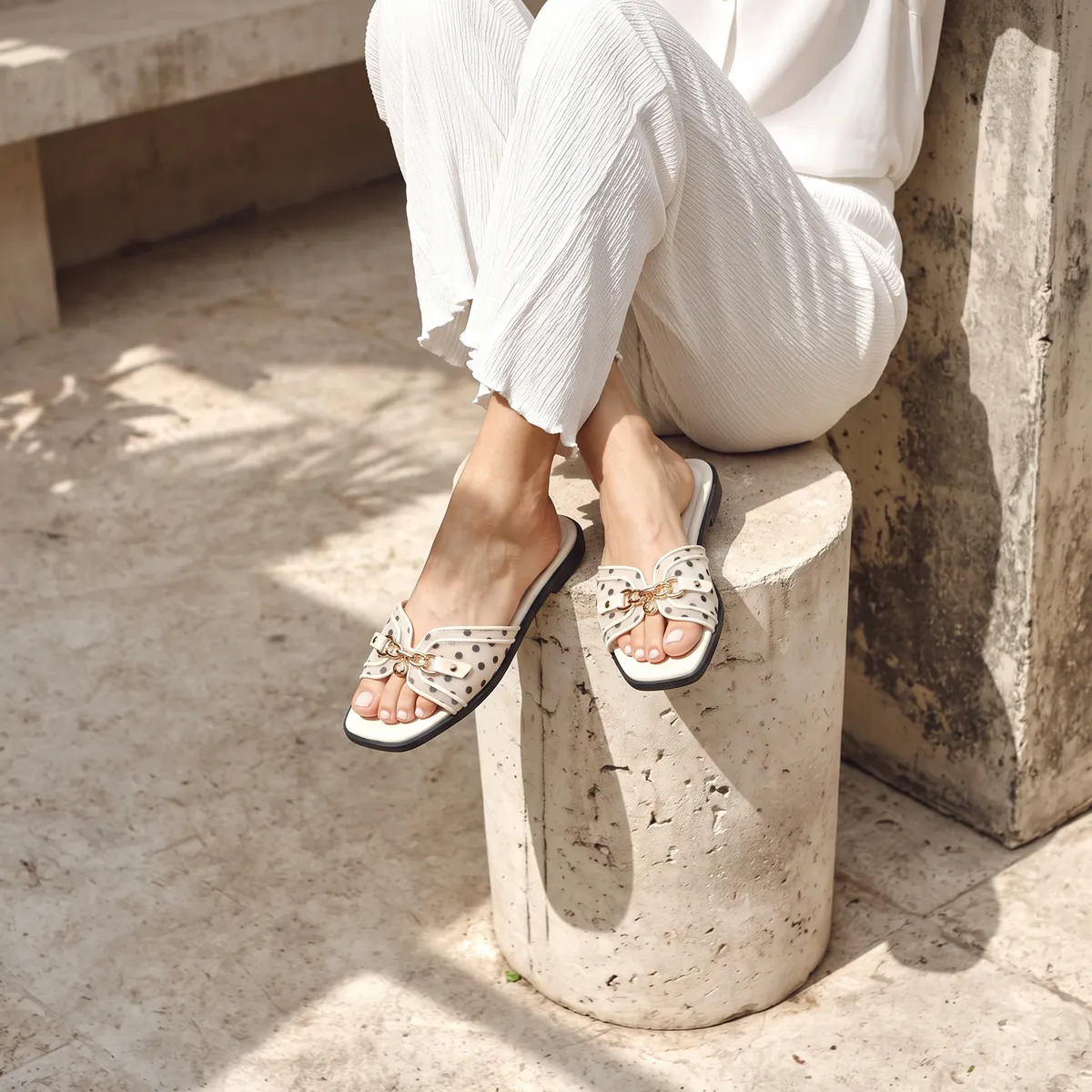 ALDO - Alamassi Sandalia Mujer Blanco Aldo