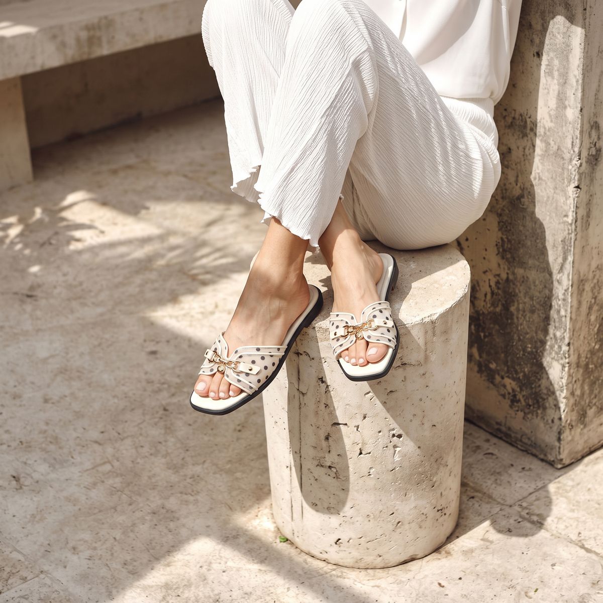 ALDO - Alamassi Sandalia Mujer Blanco Aldo