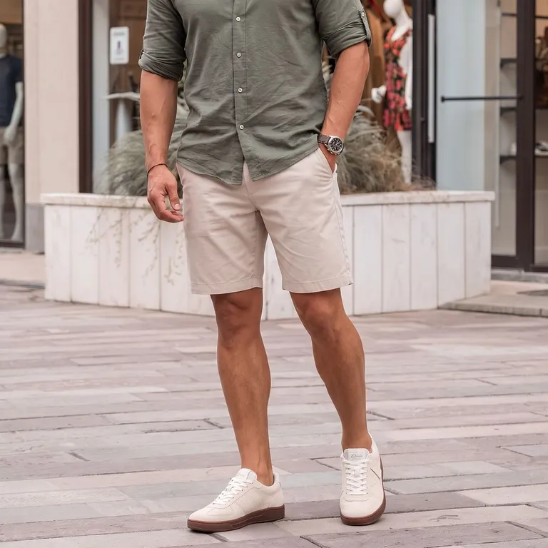Zapatilla Urbana Hombre Cuero Blanco