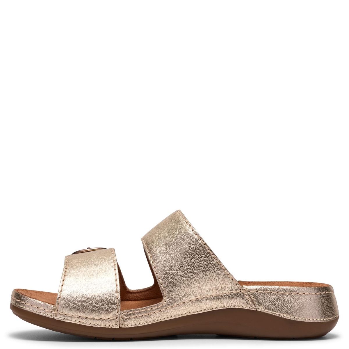 CLARKS - Sandalia Mujer Dorado Clarks