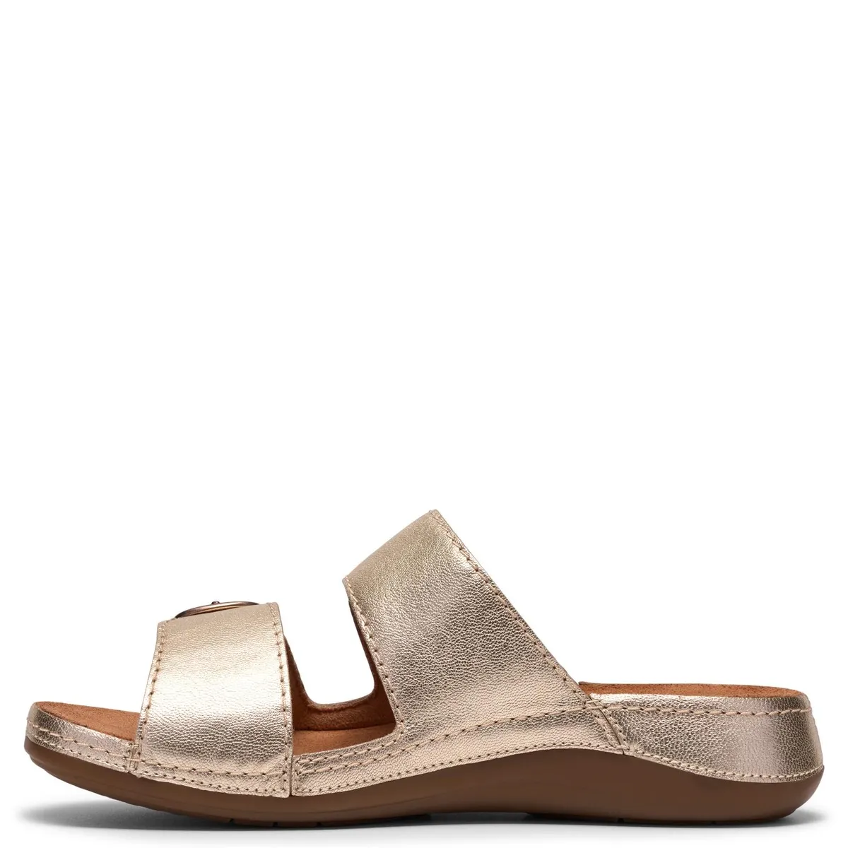 CLARKS - Sandalia Mujer Dorado Clarks