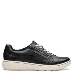 CLARKS - Caroline Rio Zapatilla Urbana Mujer Cuero Negro