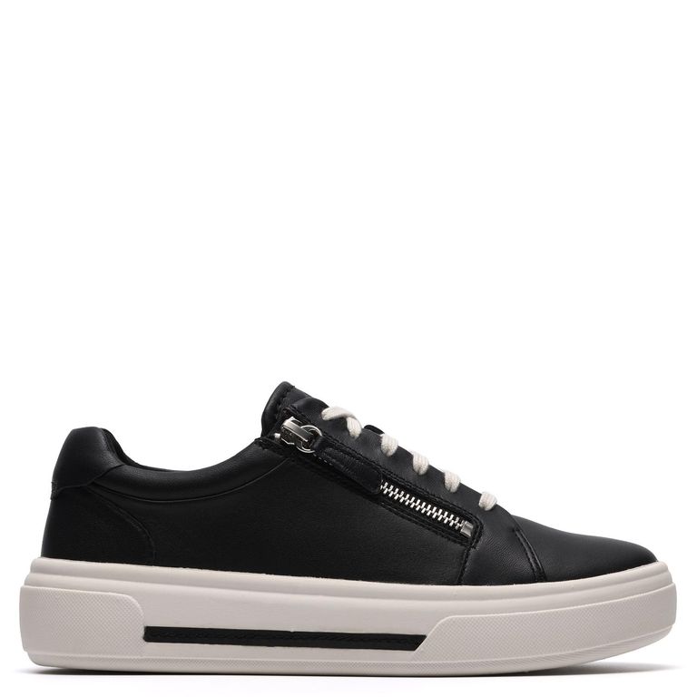 Hollyrose Zip Zapatilla Urbana Mujer Cuero Negro