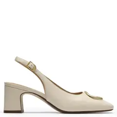 CLARKS - Zapato Formal Mujer Cuero Crema
