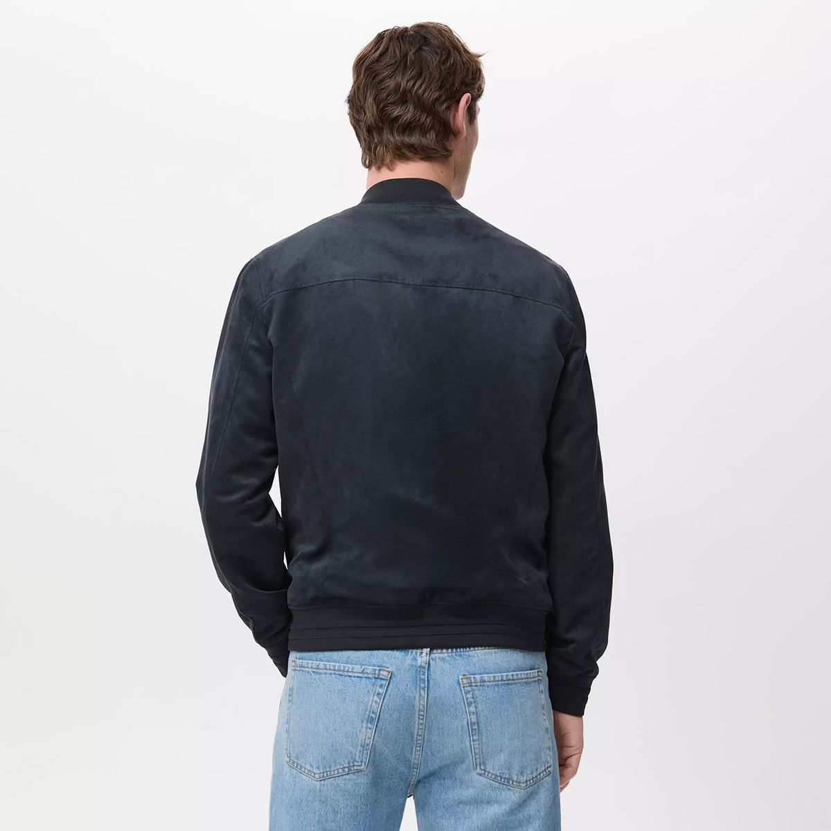 MANGO MAN - Chaqueta Bomber Efecto Ante Hombre Mango Man