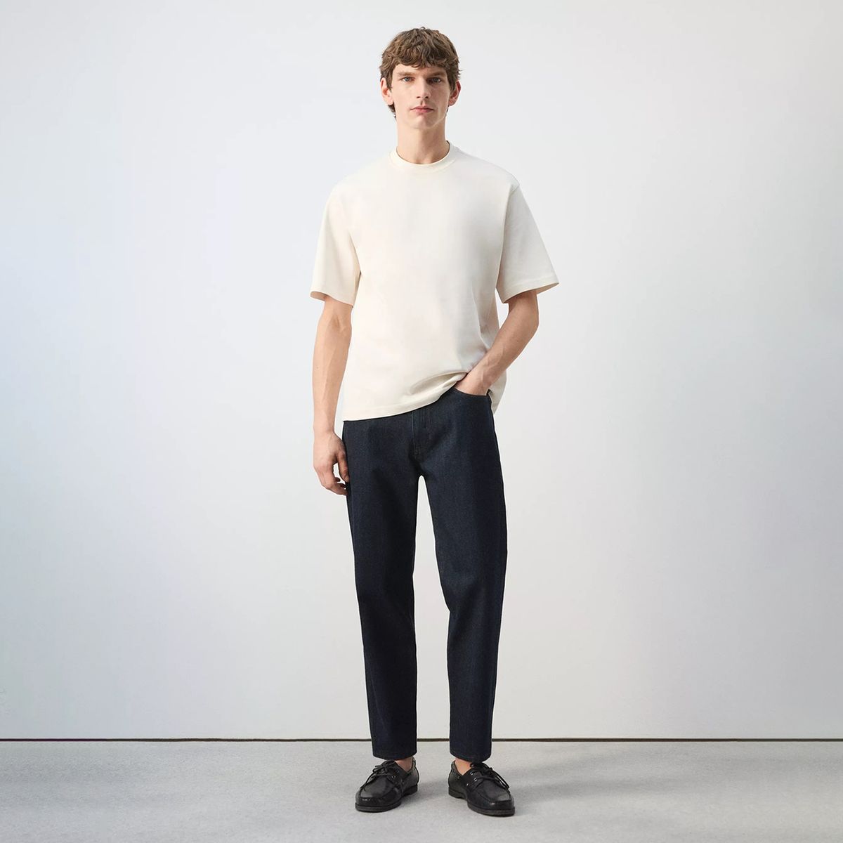 MANGO MAN - Polera Heavy Weight Relaxed Fit Hombre Mango Man