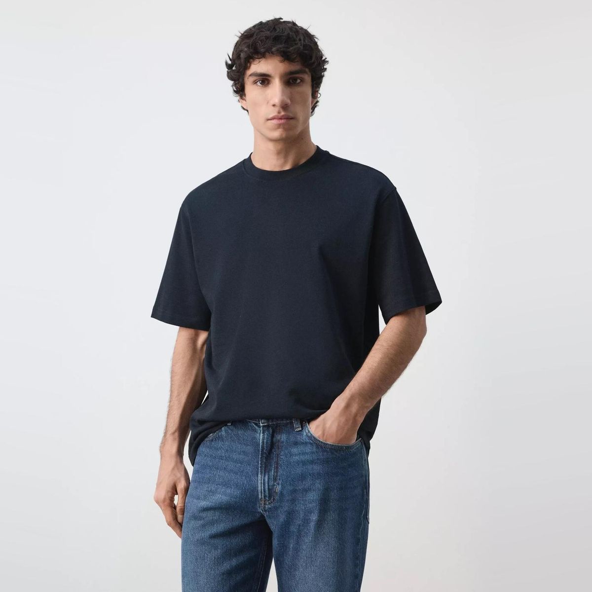 MANGO MAN - Polera Heavy Weight Relaxed Fit Hombre Mango Man