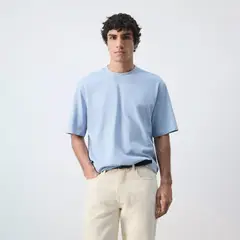 MANGO MAN - Polera Heavy Weight Relaxed Fit Hombre