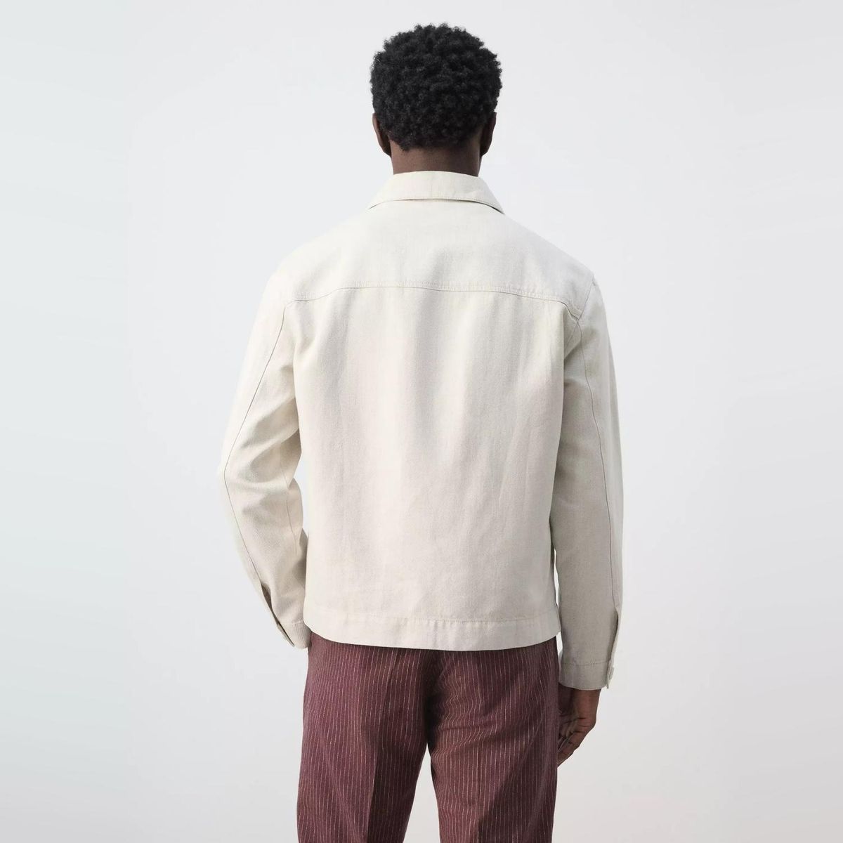 MANGO MAN - Chaqueta Vaquera Algodón Lino Hombre Mango Man