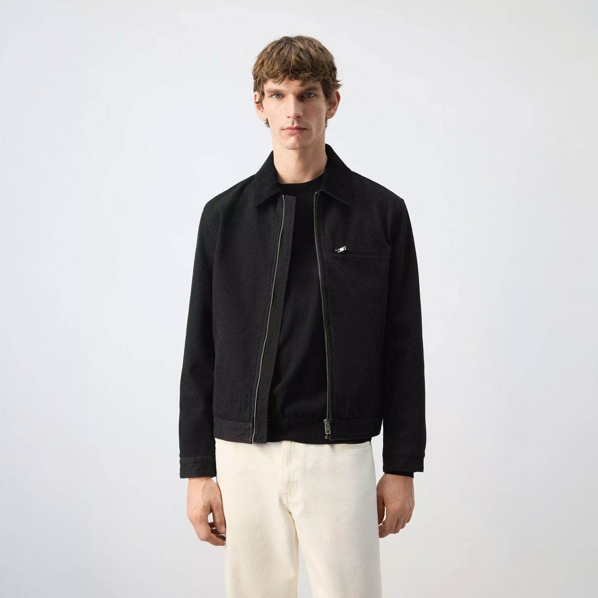 MANGO MAN - Chaqueta Vaquera Cuello Cotelé Hombre Mango Man