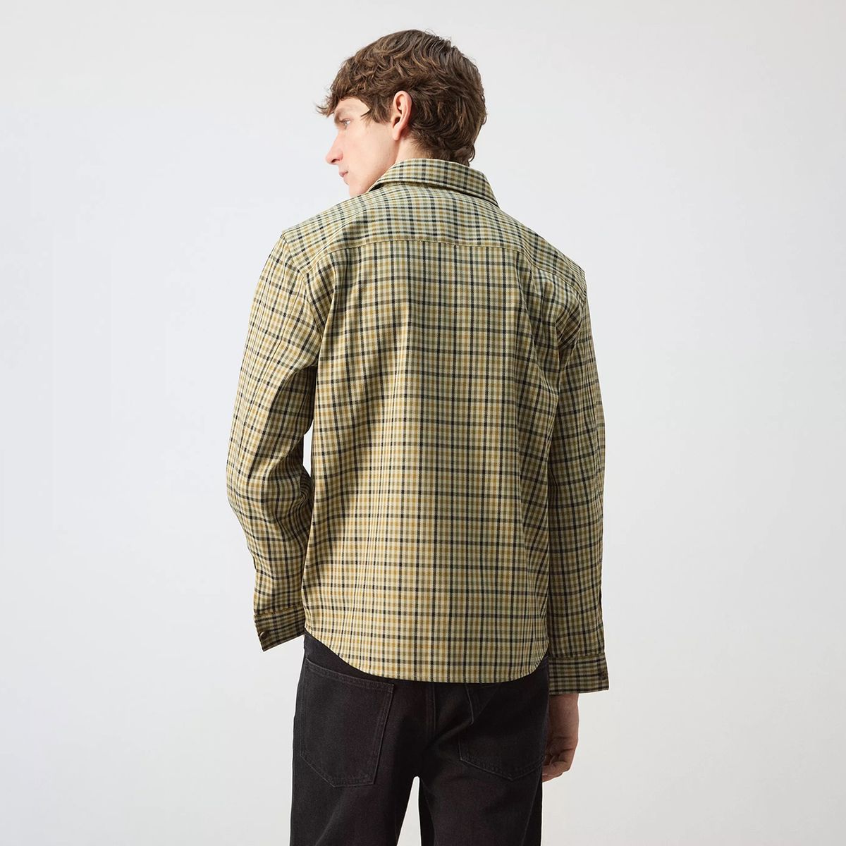 MANGO MAN - Sobrecamisa Botones Estampado Cuadros Hombre Mango Man