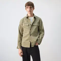 MANGO MAN - Chaqueta Botones Estampado Cuadros Hombre