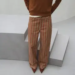 MANGO - Jeans Rectos Rayas Mujer