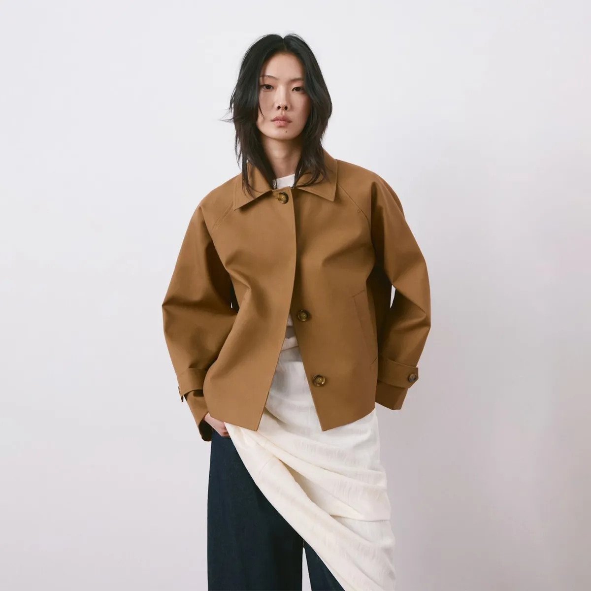 MANGO - Trench Corto Oversize Mujer Mango
