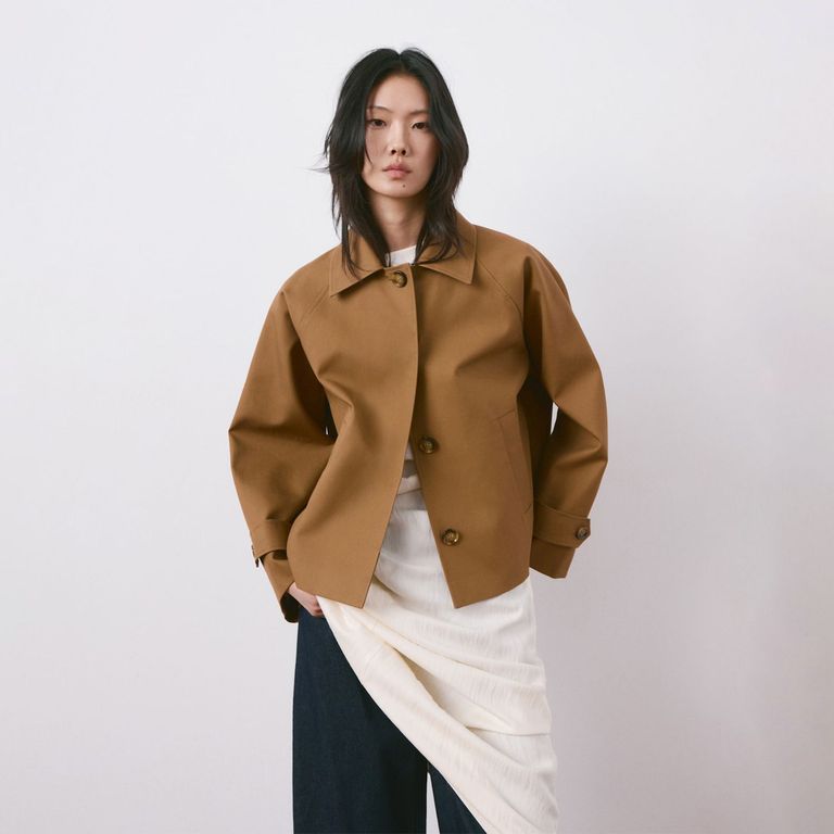 Trench Corto Oversize Mujer