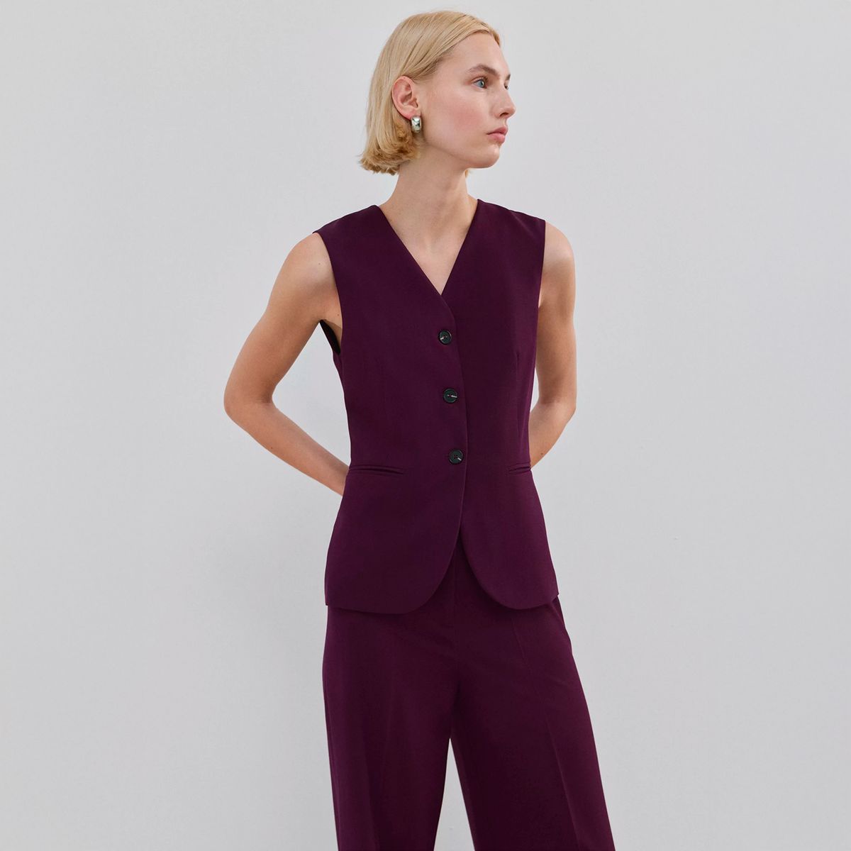 MANGO - Enterito Largo Estilo Traje Mujer Mango