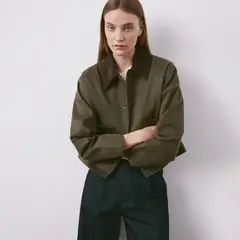 MANGO - Parka Vaquera Cuello Contraste Mujer