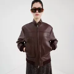 MANGO - Chaqueta Cuello Tira Bolsillos Mujer