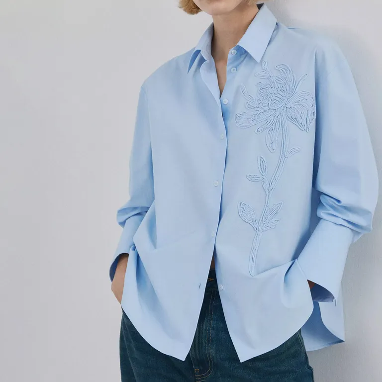 Blusa Bordado Floral Mujer