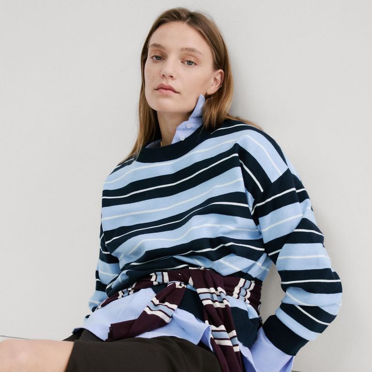 Sweater Punto Rayas Mujer