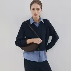 MANGO - Sweater Camisa Combinado Mujer