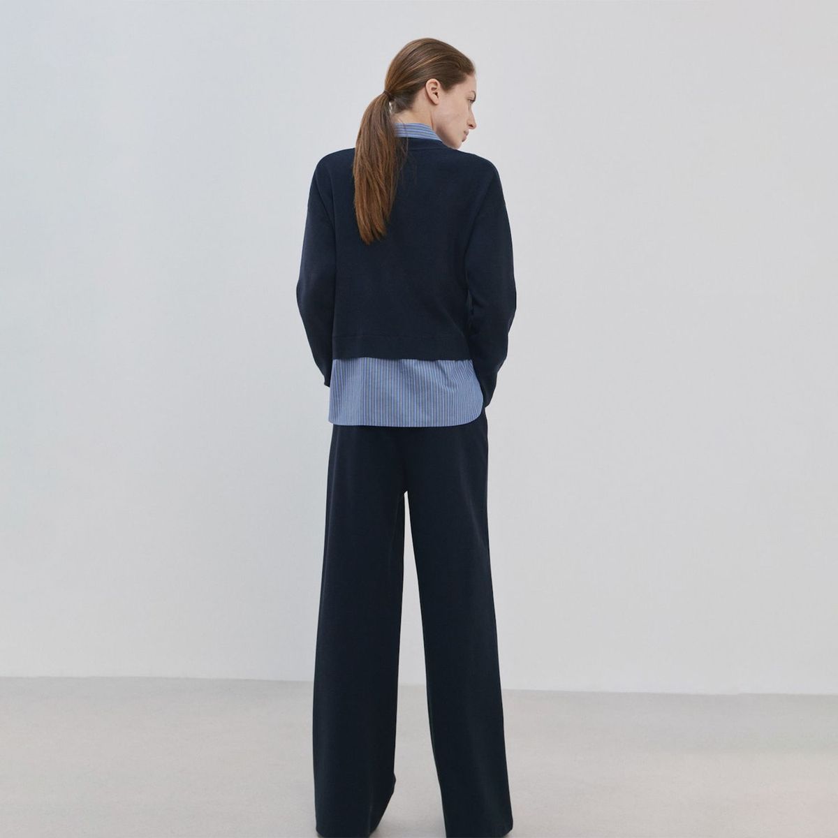 MANGO - Sweater Camisa Combinado Mujer Mango