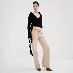 MANGO - Cárdigan Punto Volantes Mujer