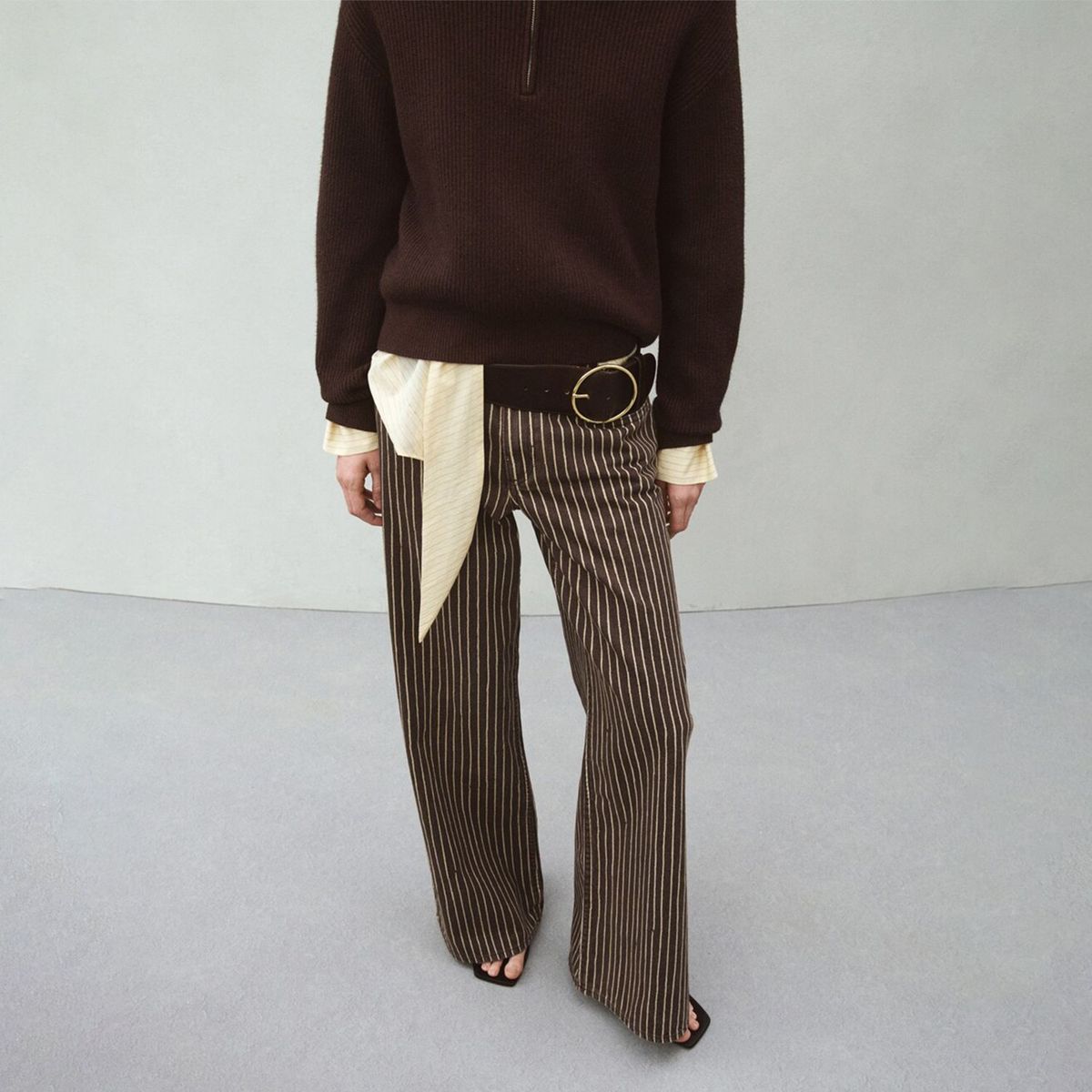 MANGO - Jeans Wide Leg Rayas Mujer Mango