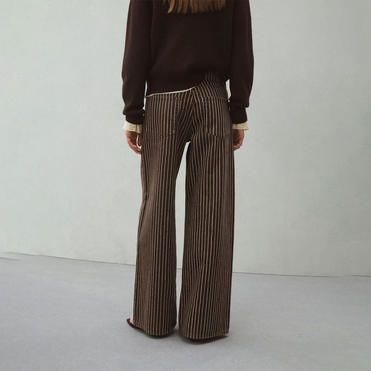 MANGO - Jeans Wide Leg Rayas Mujer Mango