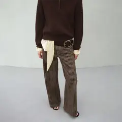 MANGO - Jeans Wide Leg Rayas Mujer