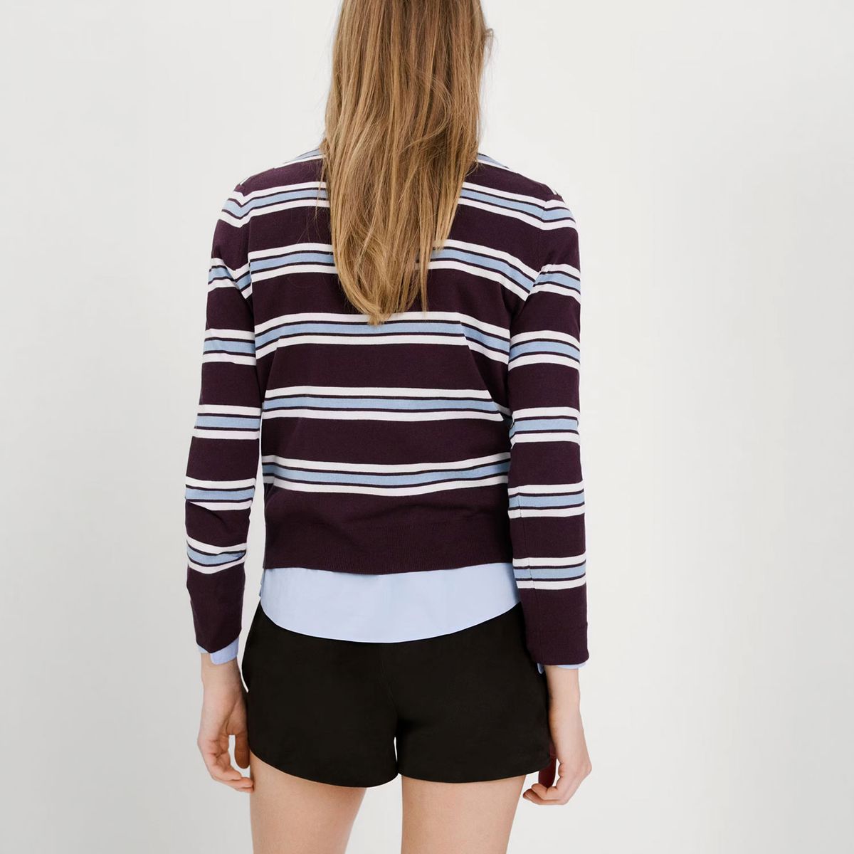 MANGO - Sweater Punto Fino Rayas Mujer Mango