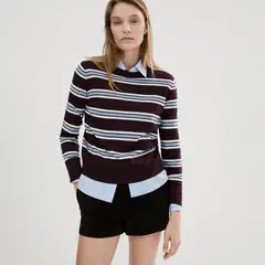 MANGO - Sweater Punto Fino Rayas Mujer