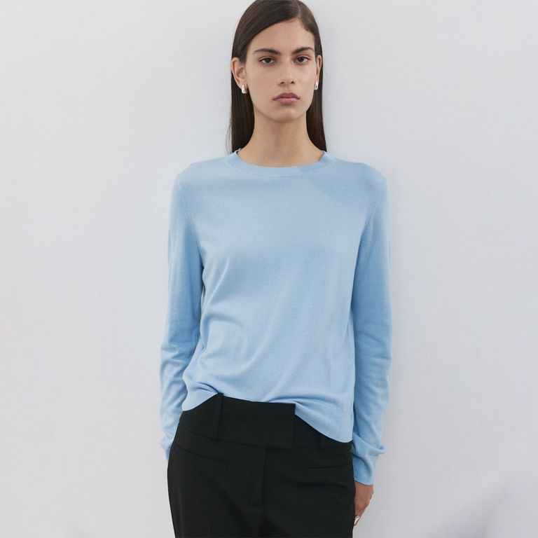Sweater Punto Cuello Redondo Mujer