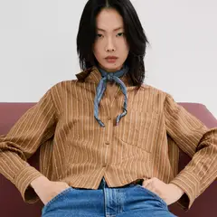 MANGO - Blusa Rayas Detalle Strass Mujer