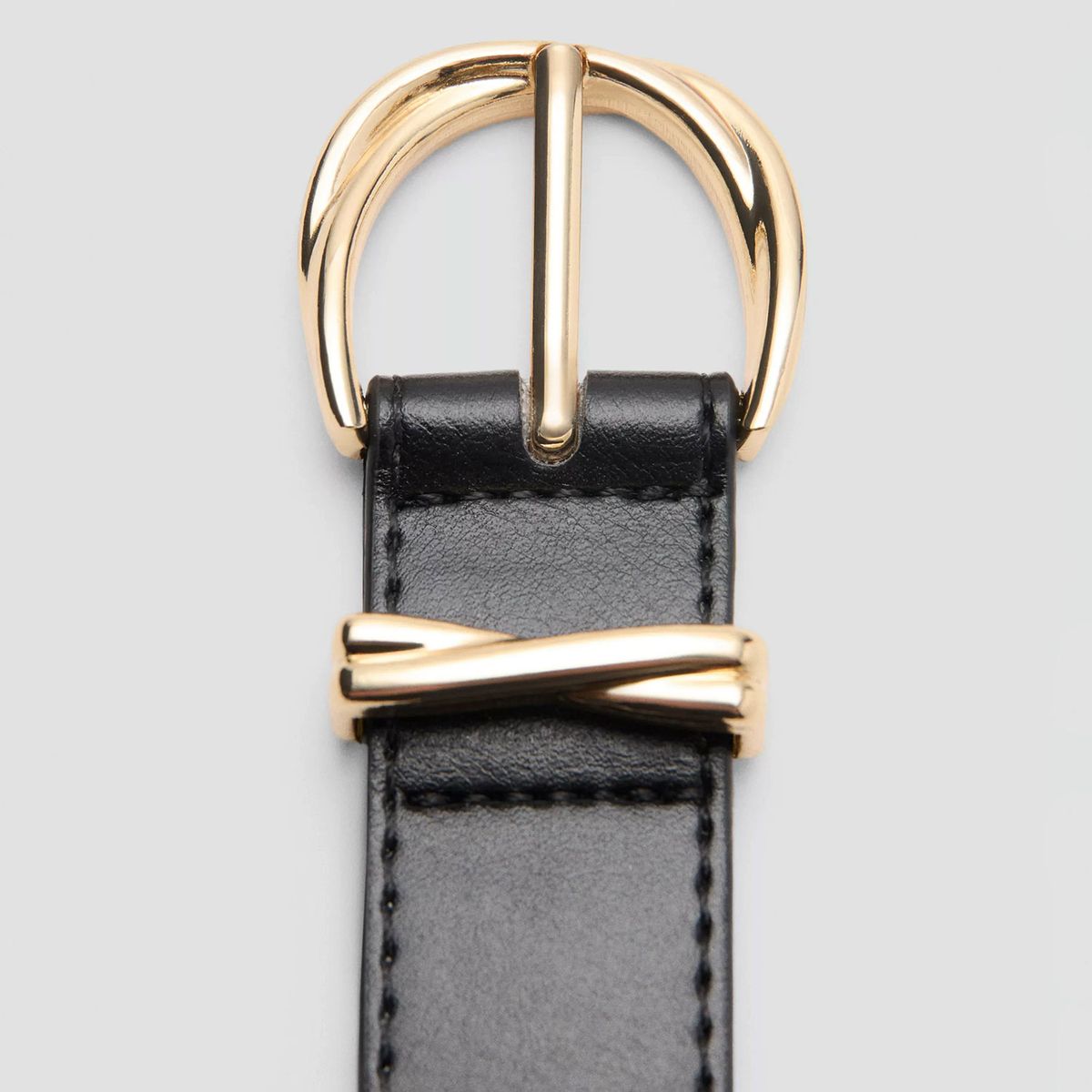 MANGO - Cinturón Hebilla Ovalada Mujer Mango