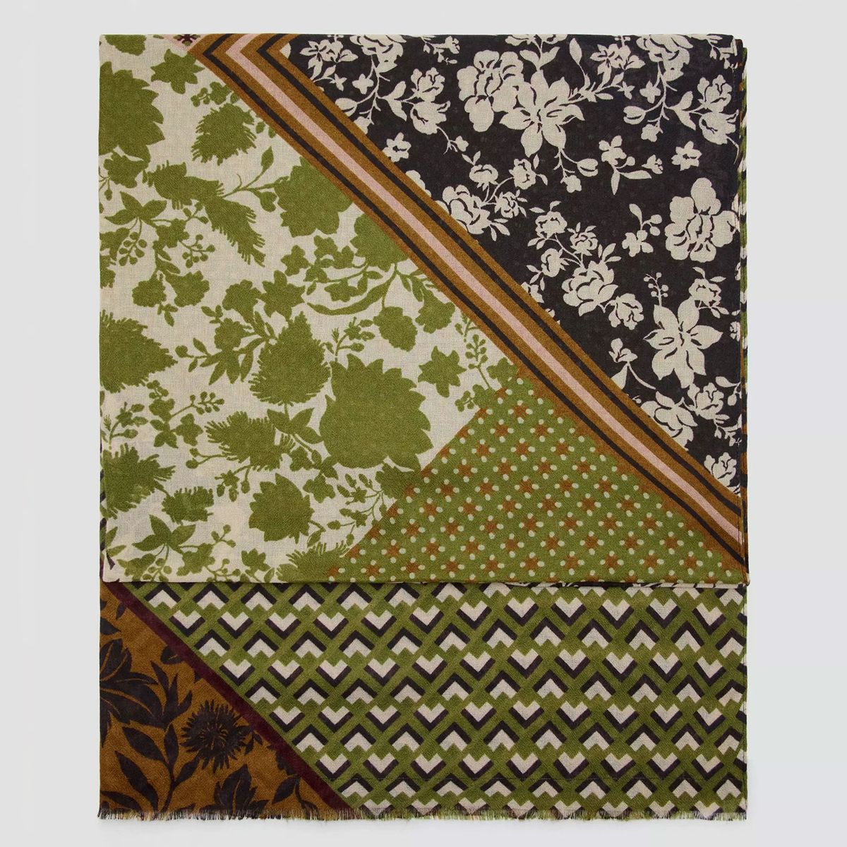 MANGO - Fular Estampado Floral Mujer Mango