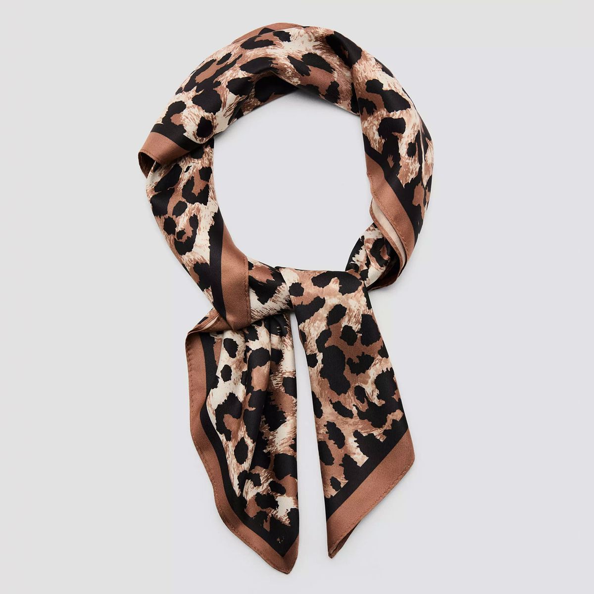 MANGO - Pañuelo Estampado Animal Mujer Mango