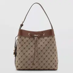 MANGO - Bolso Bucket Estampado Logo Mujer