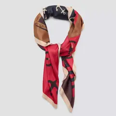 MANGO - Pañuelo Satinado Estampado Mujer