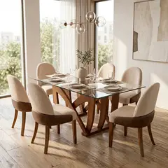 LIVING FACTORY - Juego De Comedor Barcelona 6 Sillas