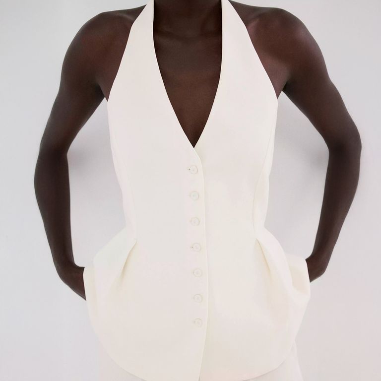 Top Peplum Cuello Halter Mujer