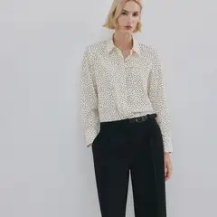 MANGO - Blusa Recta Animal Print Mujer